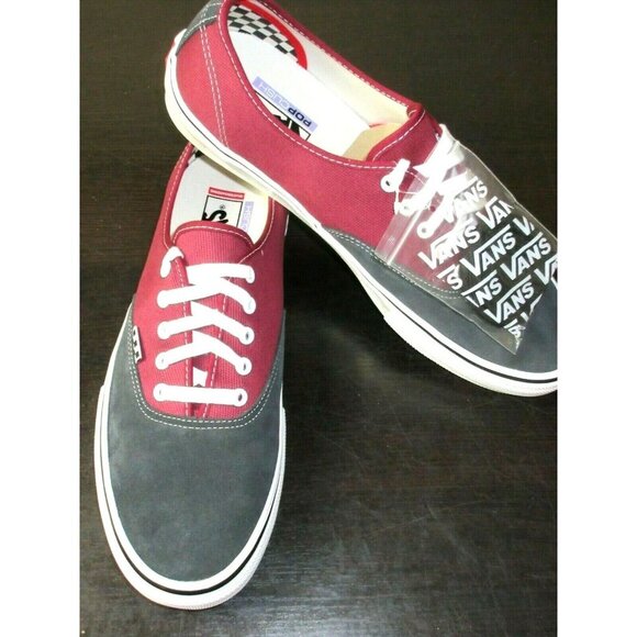 Vans Men's Skate Authentic Asphalt Pomegranate Suede Canvas shoes Sizes NIB - Picture 4 of 5